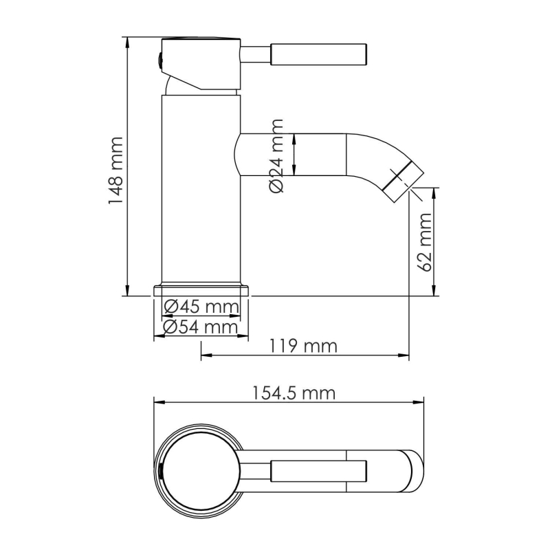 WasserKraft Gollach 3300 смеситель для раковины 3305