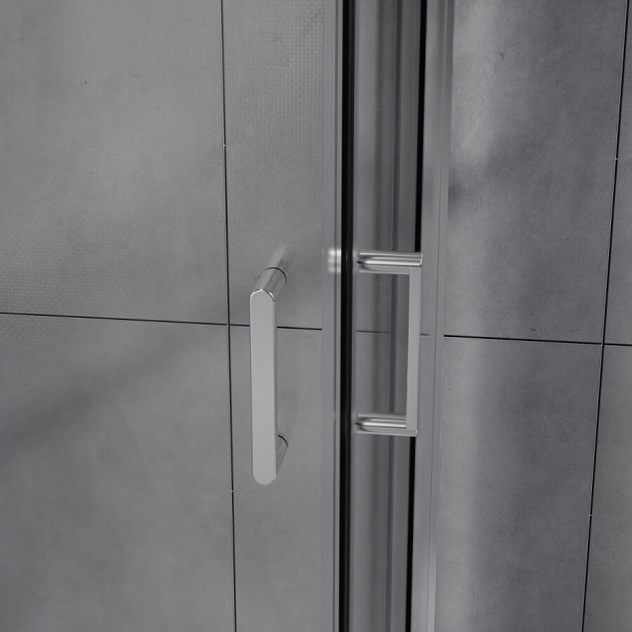 Душевое ограждение Azario Vienna 900х900х1950 прозрачное стекло 6 мм, профиль графит матовый AZ-R36-90-MGR-CL