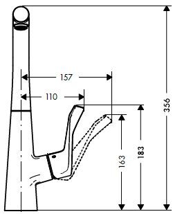 Hansgrohe Metris 14822000 смеситель для кухни хром