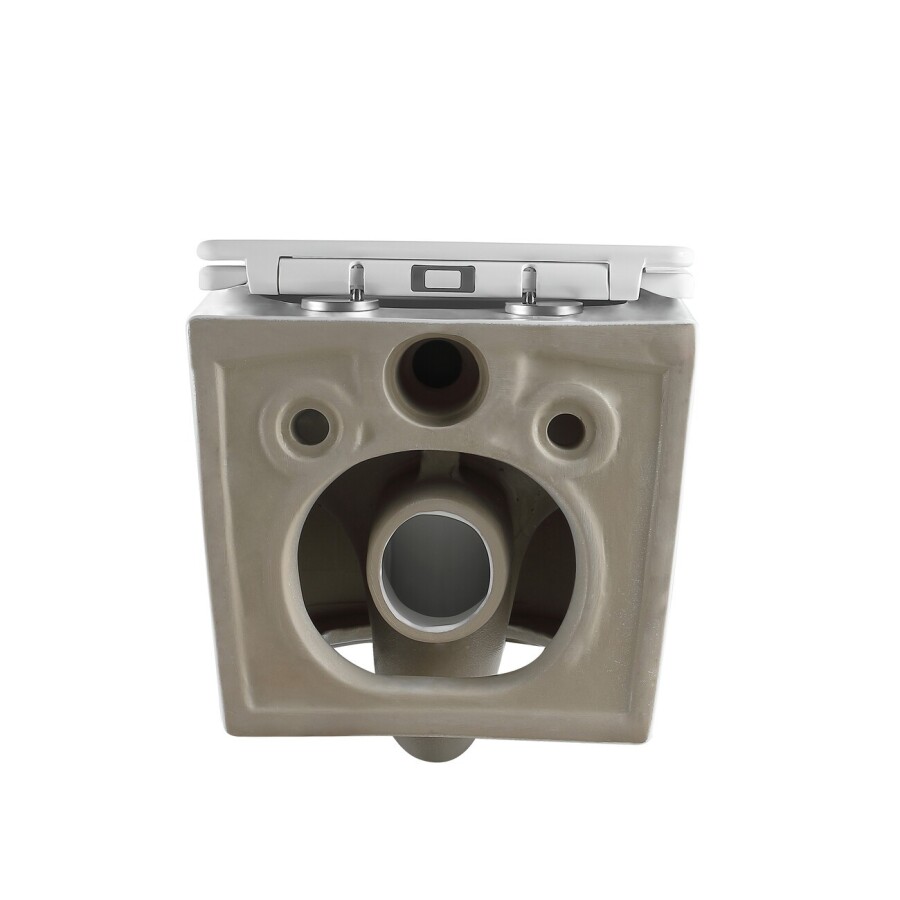 Унитаз подвесной Grossman Thin Rim GR-5604SQ (520х360х355) тонкий ободок,белый с тонкой крышкой,микролифт,смыв торнадо,1 место