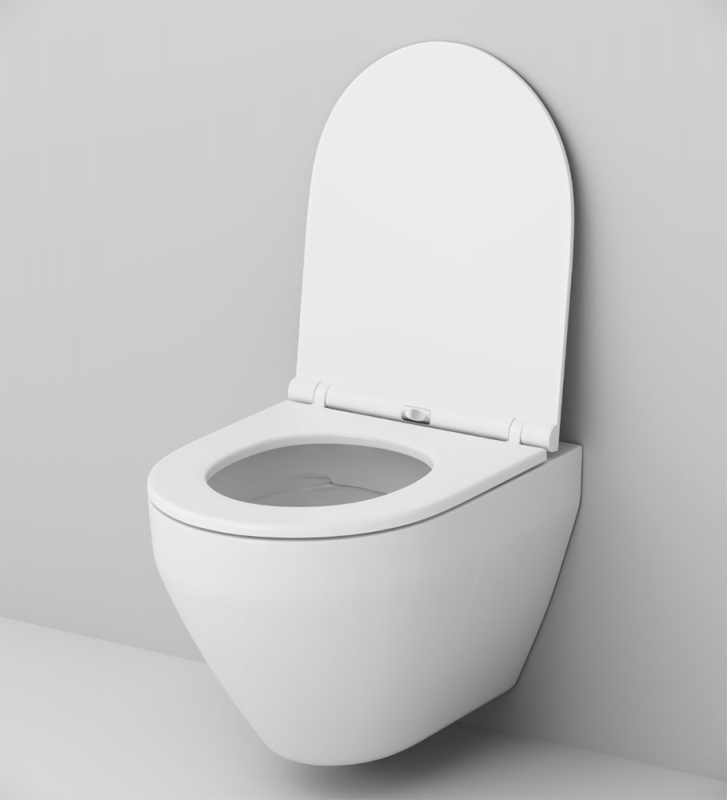 Am.Pm Spirit 2.0 унитаз подвесной безободковый с сиденьем белый матовый C701700MWSC