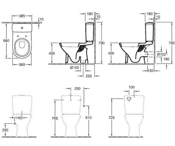 Villeroy&Boch O.Novo 5661T301 унитаз напольный