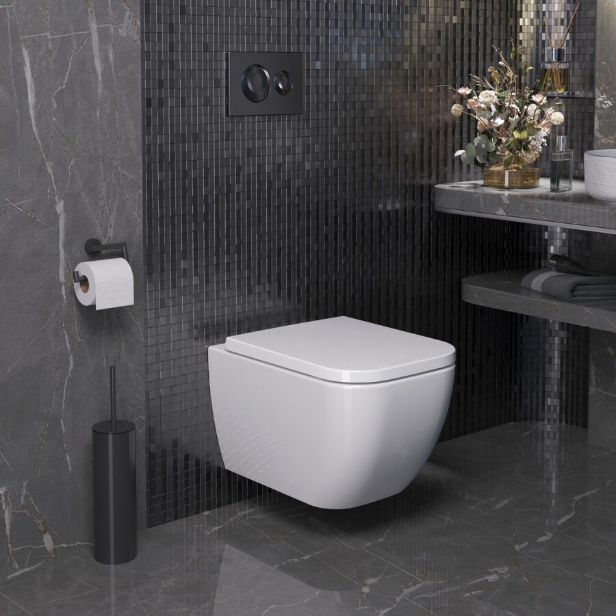 Унитаз подвесной Ambassador Forsa 243K19002RS (510*360*350) Белый подвесной Безободковый, 2 места