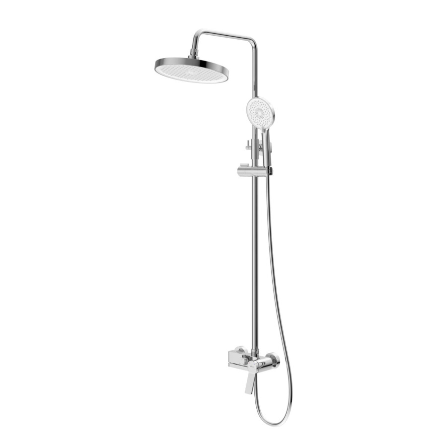 Душевая стойка BelBagno со смесителем и изливом ALBANO-VSCM-CRM