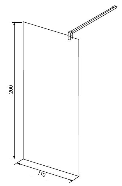 Loranto Sunway Walk-in душевая перегородка 110х200 CS-L1020 110