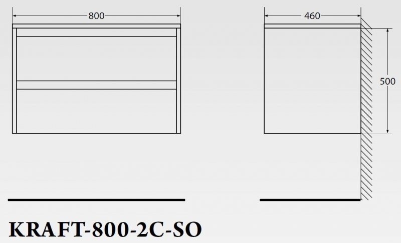 BelBagno KRAFT-800-2C-SO-BO тумба под раковину подвесная