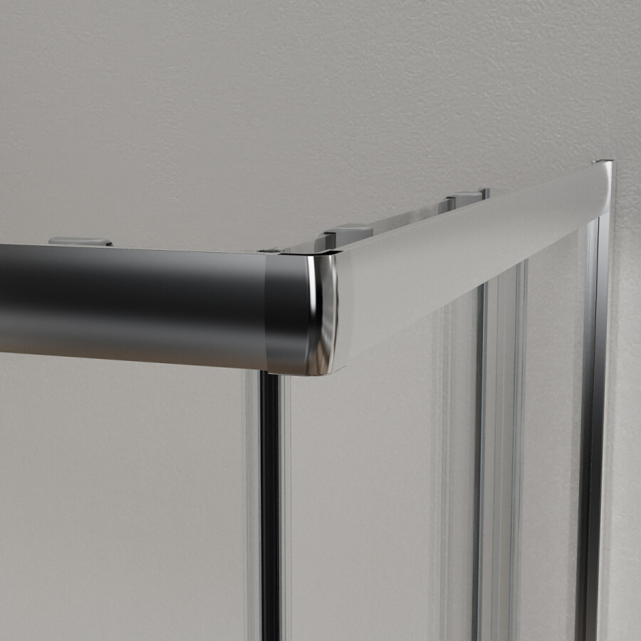 Душевое ограждение Azario Paris 900х900х1950 стекло "Шиншилла" 5 мм, профиль графит матовый AZ-R06-90-MGR-CHC