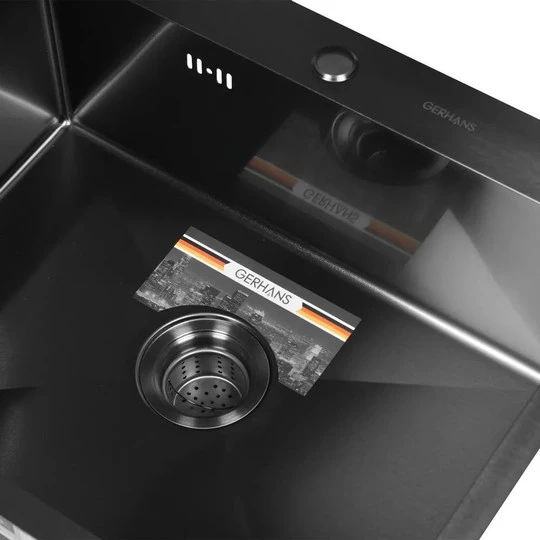 Мойка для кухни из нержавеющей стали Gerhans K36050B PVD Графит