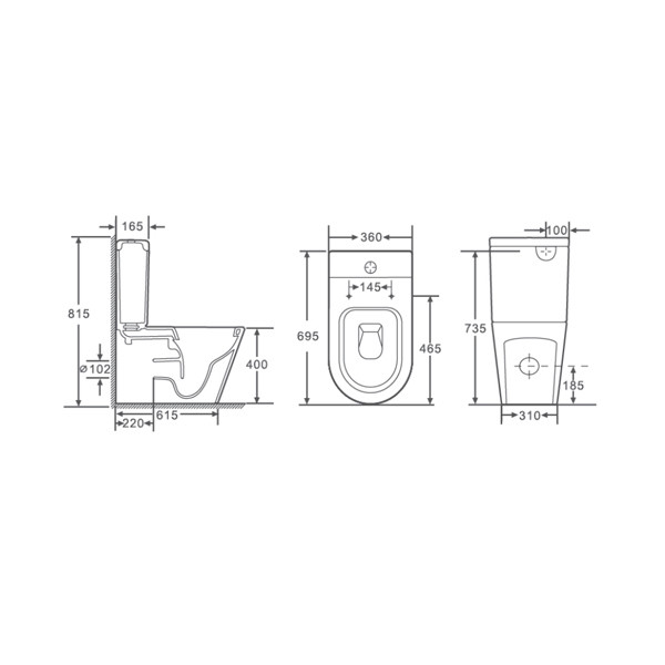 Delice Lorriane Compact унитаз напольный