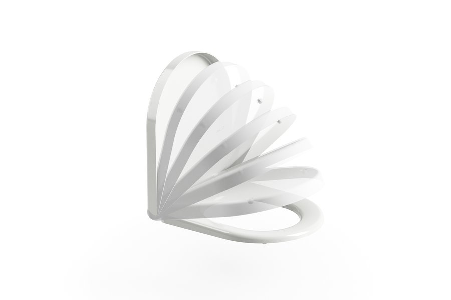Сиденье для унитаза Uni Chrome 02A белое X01549