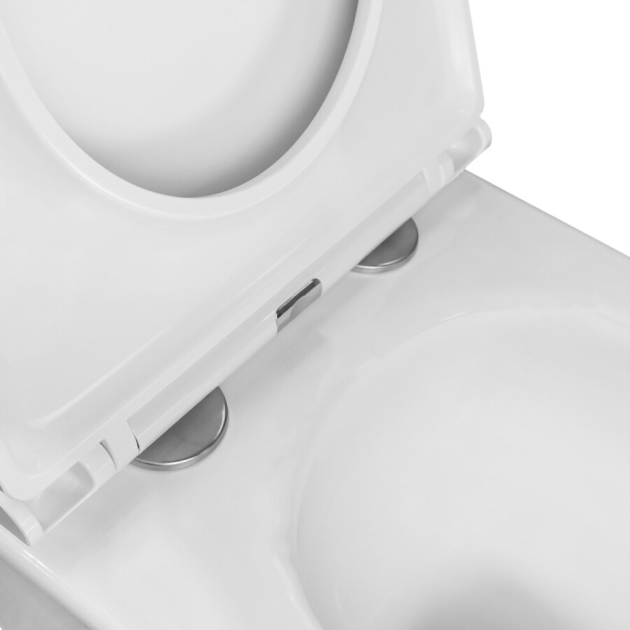 Унитаз подвесной Azario Nata360х515х350 безободковый, система смыва "Скрытое Торнадо", с быстросъемным сиденьем "Микролифт" AZ-5102T-WHT