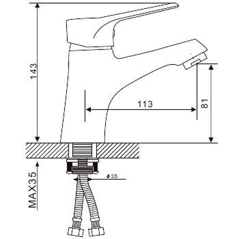 Смеситель для раковины Gappo Vantto G1036