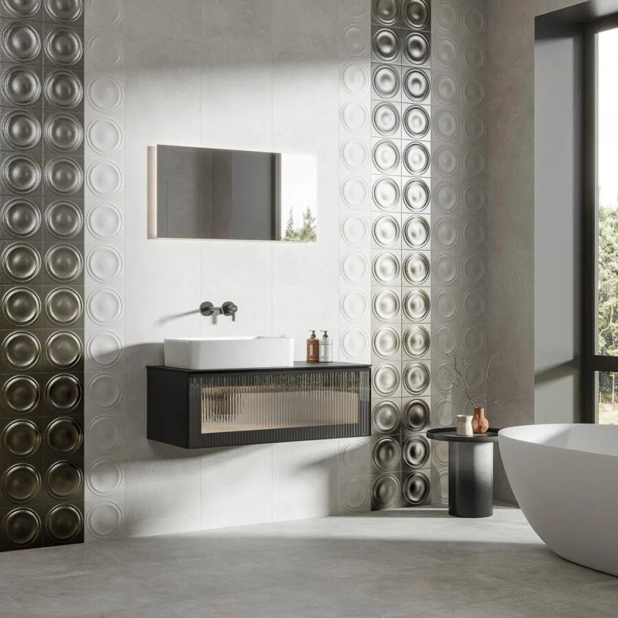 Керамическая плитка Декор Kerama Marazzi Прованс Арль металл глянцевый структура обрезной 20x20x0,95 KMD2OBE003BR