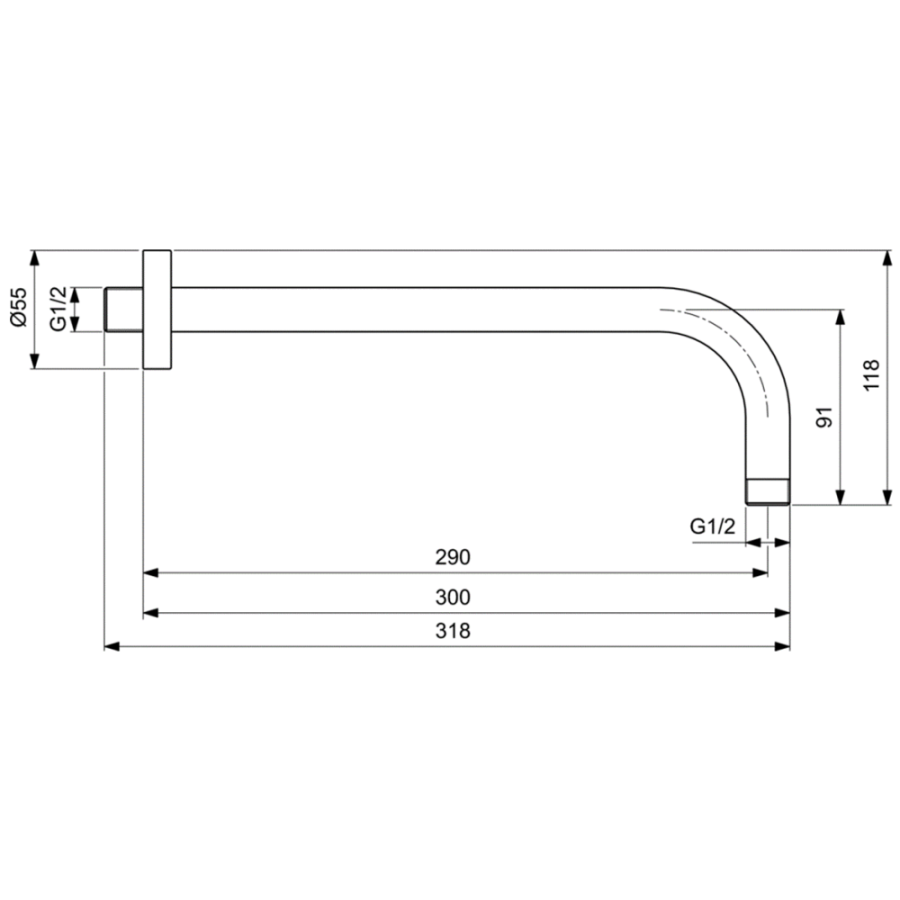 Ideal Standard держатель верхнего душа B9444A2
