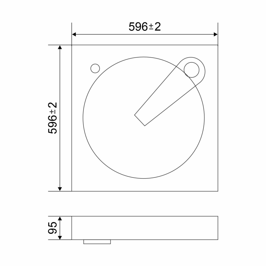 Mirsant Anna 60 раковина из литьевого мрамора над стиральной машиной УТ000101254