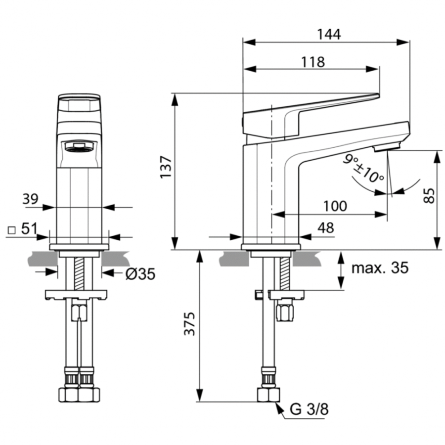 Ideal Standard Tonic II смеситель для раковины A6331AA
