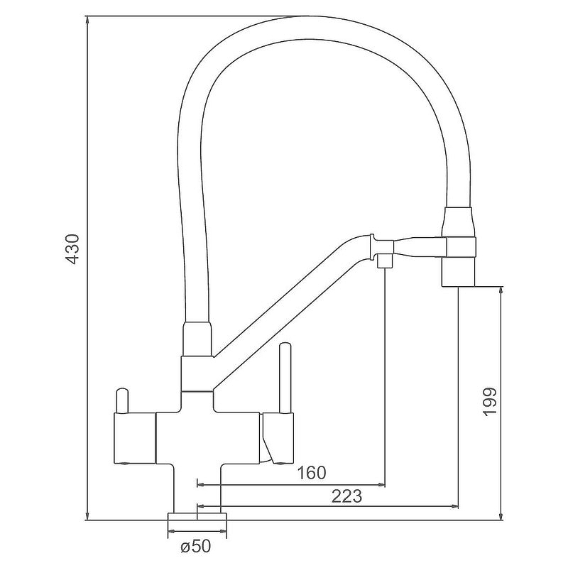 Смеситель для кухни с гибким изливом Gappo G4398-89