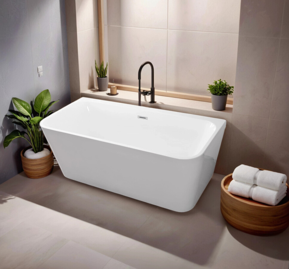 Ванна акриловая Loranto 1700х750х610 пристенная, в комплекте с сифоном и опорными ножками CS-04-170