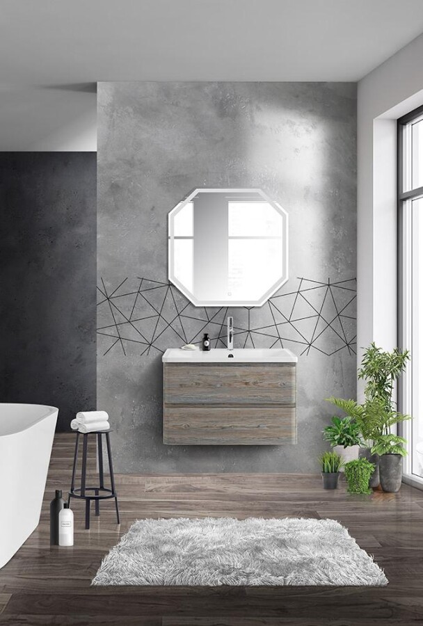 BelBagno Albano 90 см тумба с раковиной ALBANO-900-2C-SO-PS подвесная