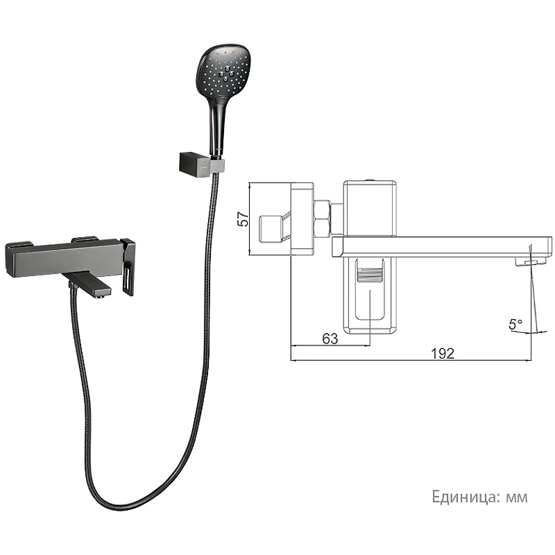 Смеситель для ванны Gappo G17-9 G3217-9