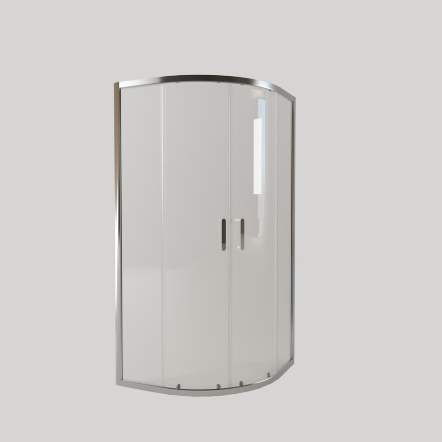 EG4C Душевое ограждение полукруг EvaGold 90х90, профиль хром, прозрачное стекло EG220032