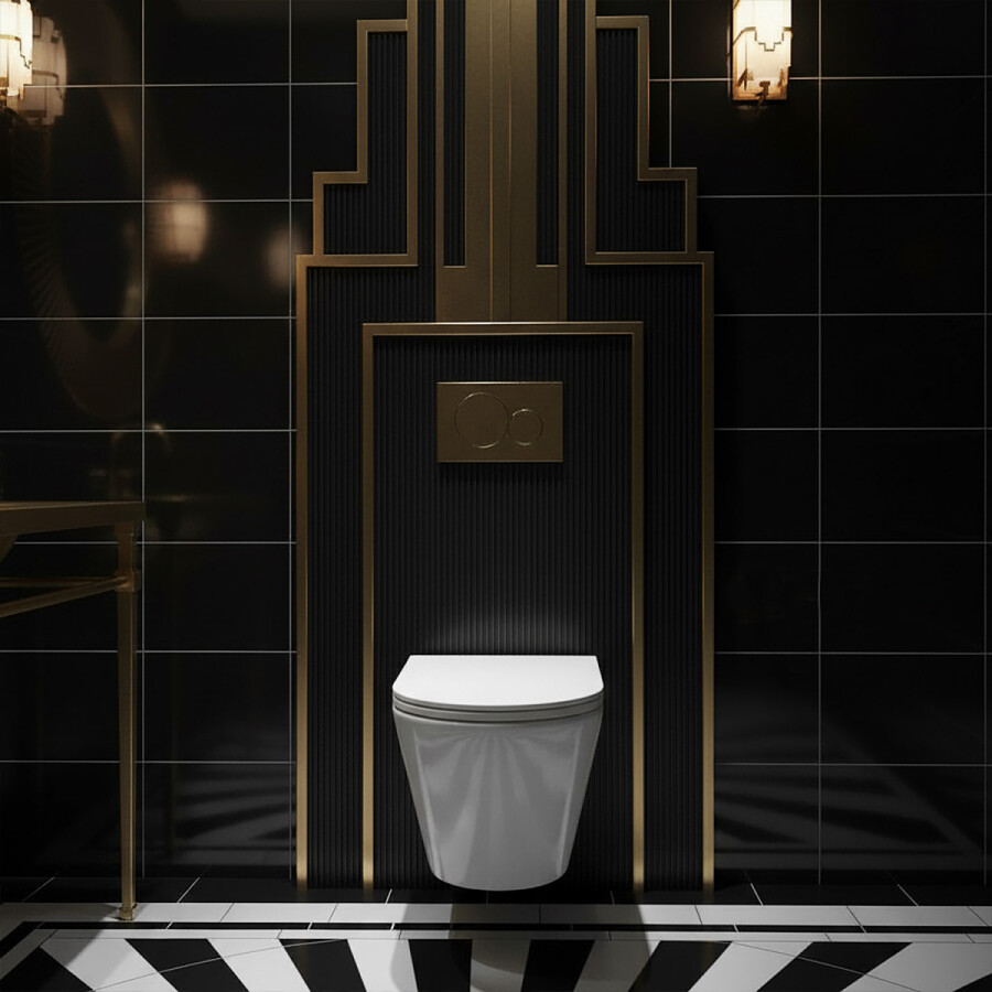 Унитаз подвесной Azario Songo 360х520х365 безободковый, система смыва "Скрытое Торнадо", с быстросъемным сиденьем "Микролифт" AZ-5180T-WHT