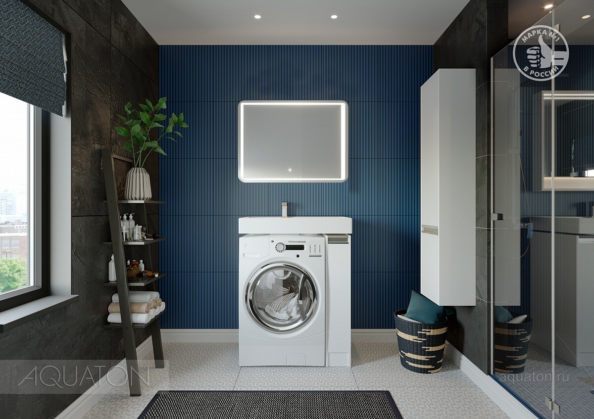 1A2361K0LH010 Набор: Aquaton Лондри 20 см тумба для стиральной машины 1A236101LH010