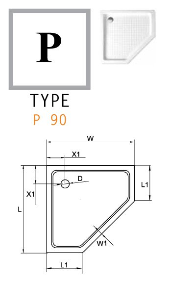 Cezares Tray поддон акриловый 100х100 TRAY-A-P-100-15-W