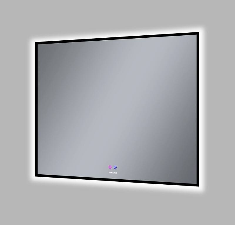Зеркало Grossman PRAGMA-норма BLACK (900*800*45) LED с сенсорным выключателем и подогревом 1890802