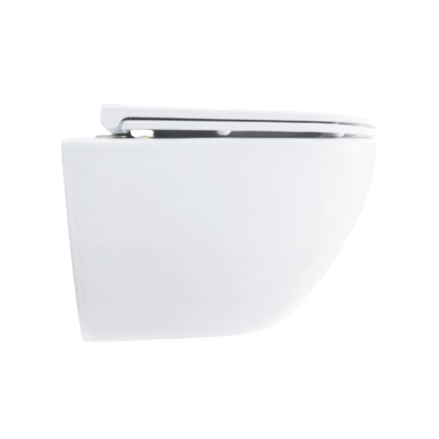 Унитаз подвесной Azario Rumba360х520х365 безободковый, система смыва "Скрытое Торнадо", с быстросъемным сиденьем "Микролифт" AZ-5175T-WHT