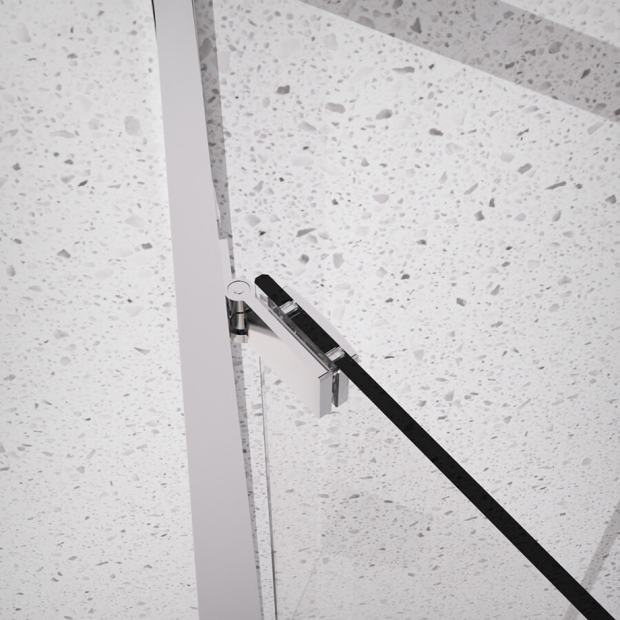 Душевое ограждение Azario Monako 900х900х1950 сдвижная дверь, прозрачное стекло 6 мм, профиль хром AZ-L47-90-CH-CL