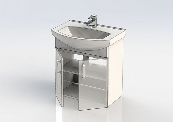 Aquanet Ирис 60 тумба с умывальником 00212658 подвесная