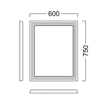 Kerama Marazzi Pompei зеркало 60 бежевый PO.mi.60CAM