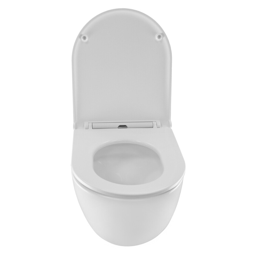 Унитаз подвесной Azario PRO (круглый) СКРЫТОЕ ТОРНАДО безободковый унитаз в комплекте с сидением микролифт скрытая система смыва 490*370*360 мм PRO-0001 UQ3