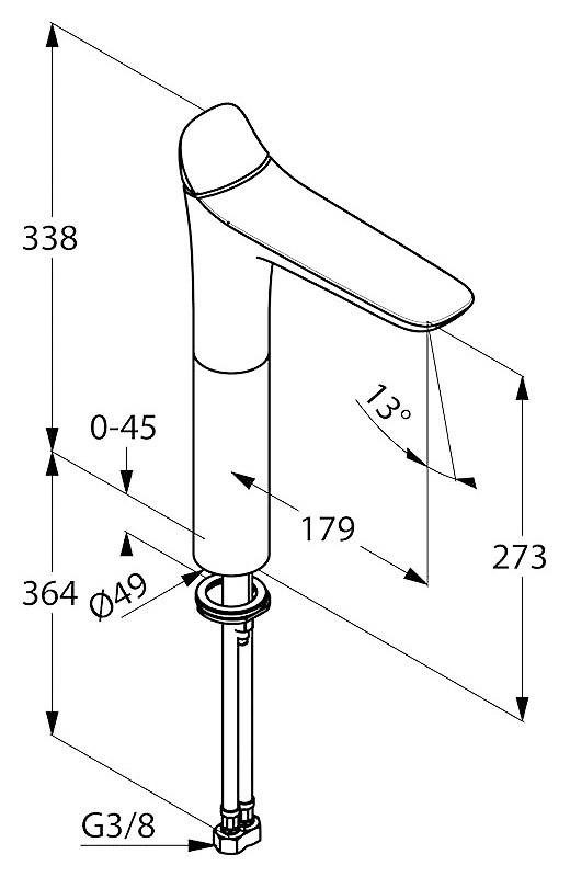 Kludi Ambienta смеситель для раковины 532980575