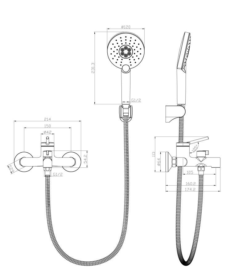 Lemark Minima смеситель для ванны LM3814C