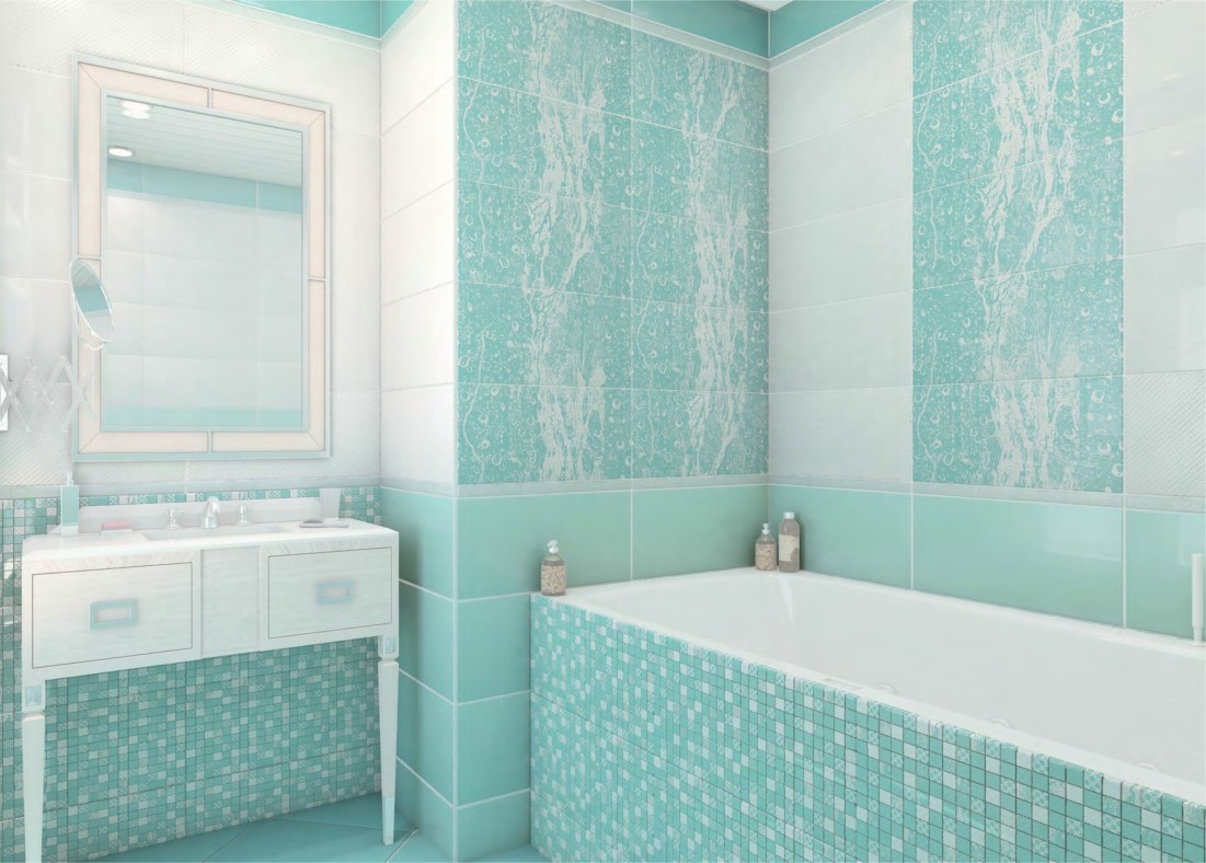 AltaCera Rainfall Confetti Aquamarine DW9CFT16 декор 25x50 см