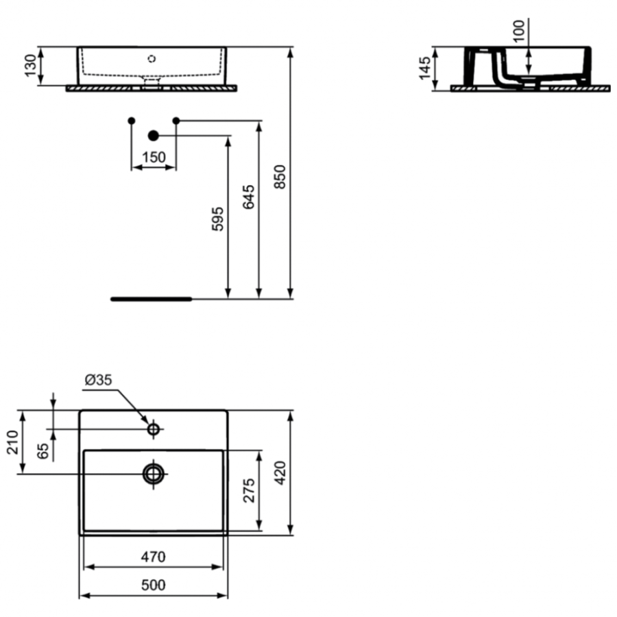 Ideal Standard Strada раковина 50x42 см K081601