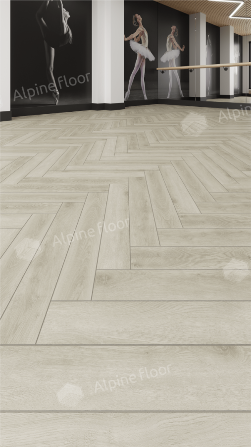 Ламинат Alpine Floor Herringbone LF102-6A Дуб Монпелье 606 х 101 х 8 mm