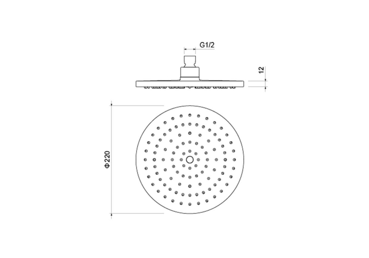 Aquatek Верхний душ 220*12 мм AQ2086CR