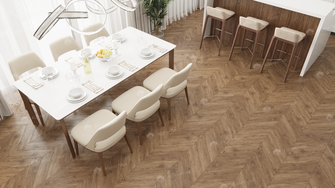 Alpine Floor Chevron LVT Кварцвиниловая плитка Гевуина ЕСО 20-10B 555х127х2.5 mm