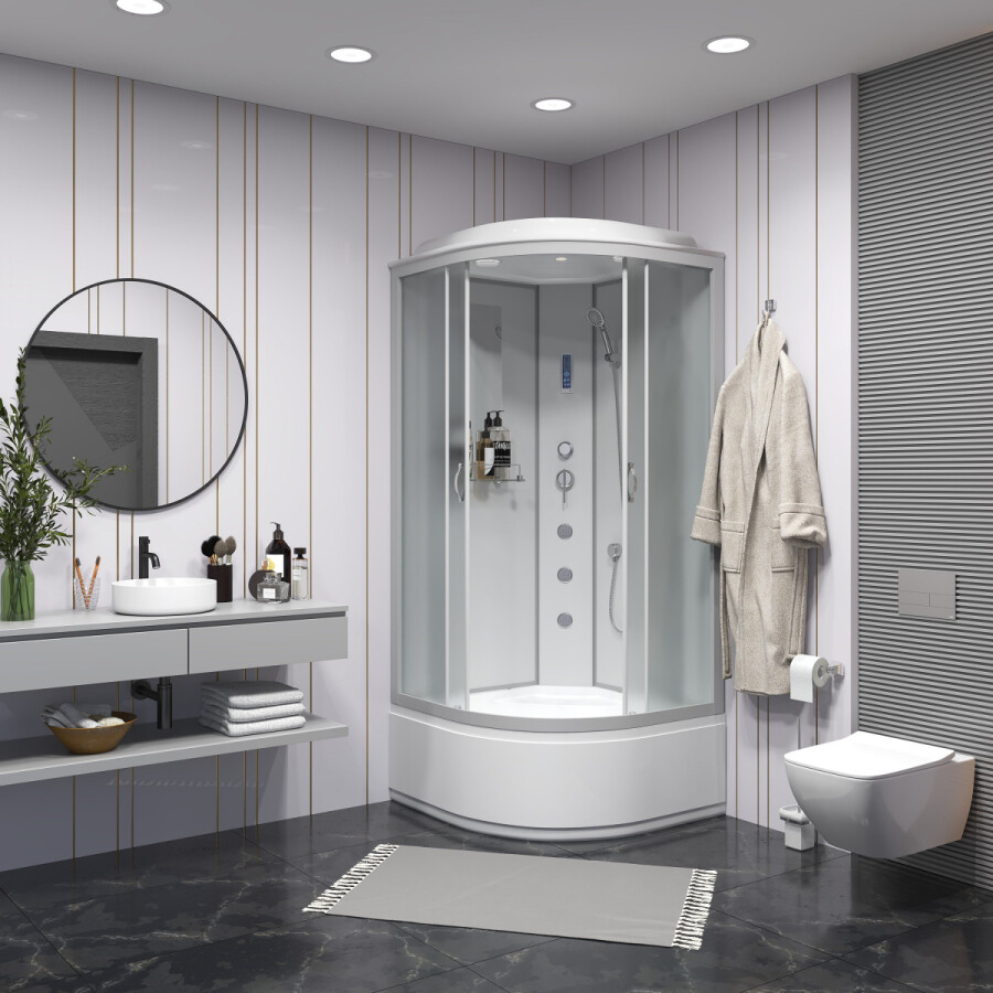 Niagara NG 2307-14F Душевая кабина 80x80 Электронная панель + Гидромассаж 23071424F