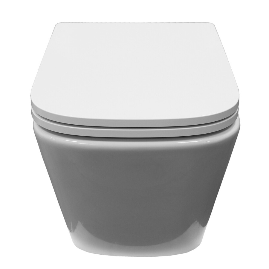 Унитаз подвесной Azario Armonia с системой смыва Tornado, безободковый с сиденьем микролифт 490*340*360 AZ-2403