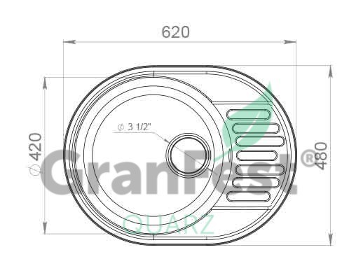 GranFest Quarz GF-Z 58 кухонная мойка терракот 62х48 см