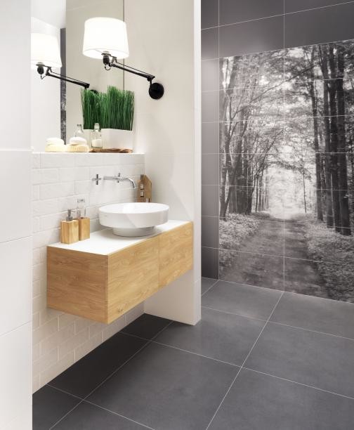 Tubadzin All in White Grey 30х28 см декор настенный серый