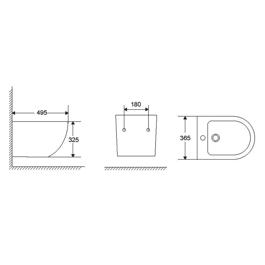 Azario Grado биде подвесное AZ-0046F