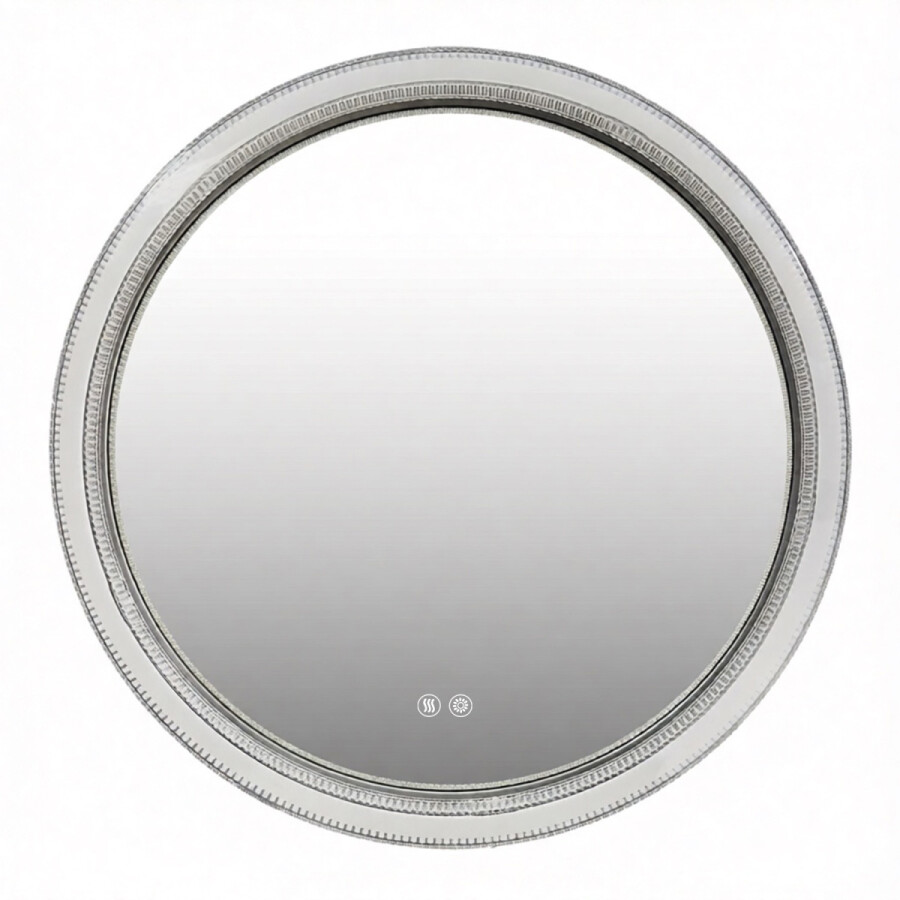 Зеркало с подсветкой в ванную Azario Грей 800х800х50 цвет серый матовый АZ-LED010325