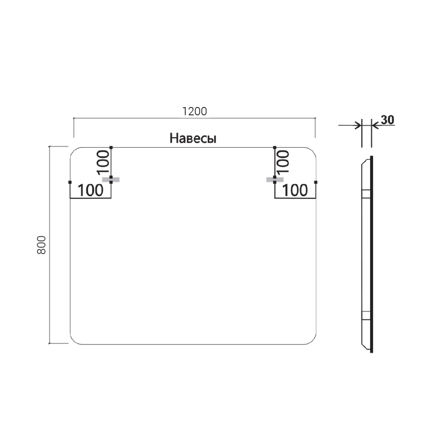 Зеркало Vincea 120 80 см сенсор, диммер, антизапотевание VLM-3MA120-2