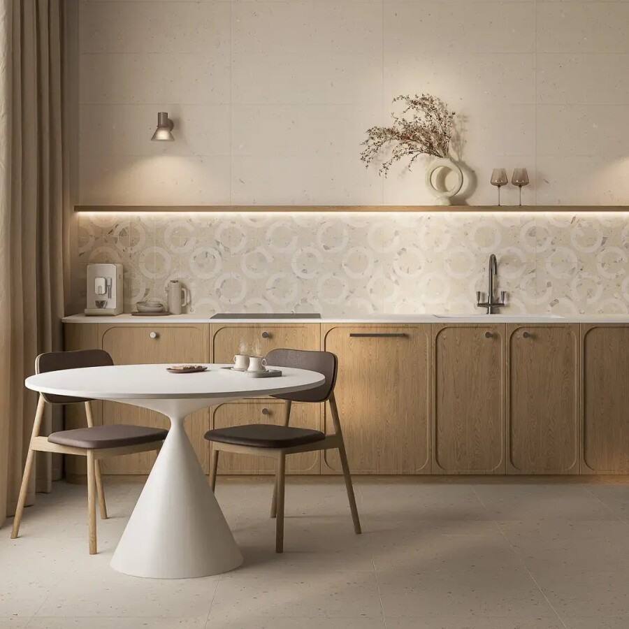 Керамический гранит Kerama Marazzi Прованс Тараскон Бежевый светлый матовый обрезной 60x60x0,9 KM6060G0701R