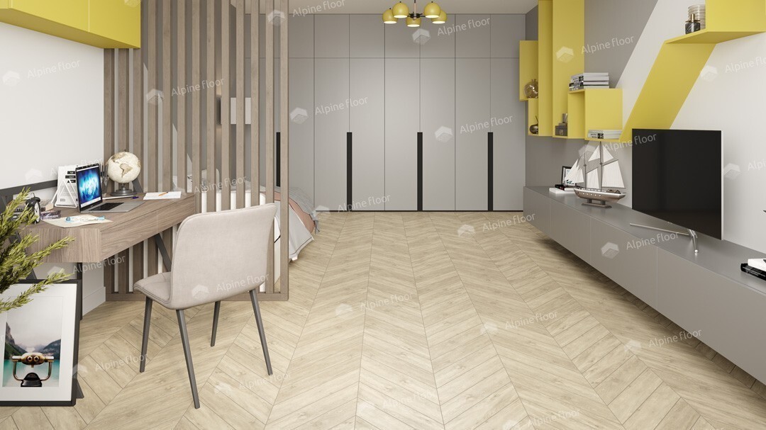 Alpine Floor Chevron LVT Кварцвиниловая плитка Сонома ECO 20-7AB 555х127х2.5 mm